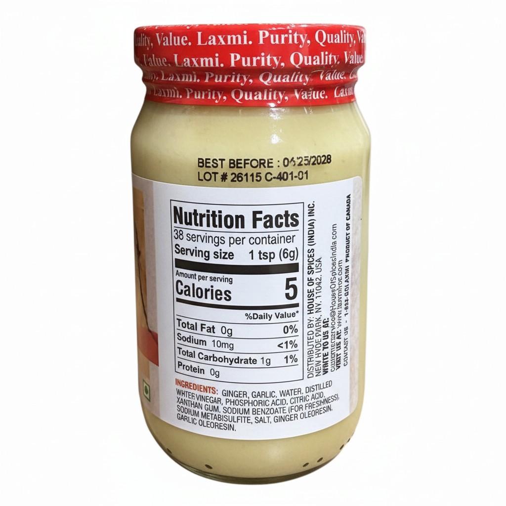 LAXMI GINGER GARLIC PASTE 8OZ