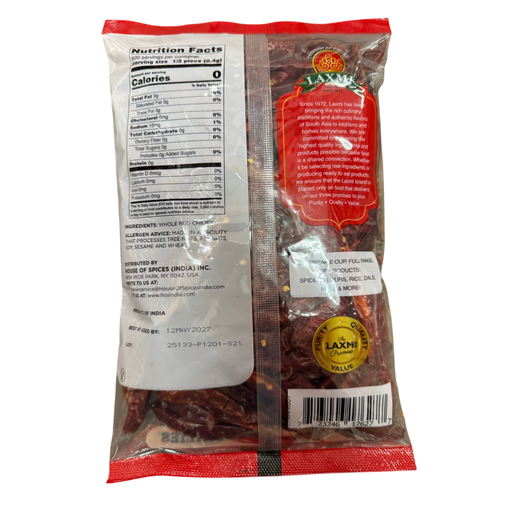 LAXMI WHOLE RED CHILLI 7OZ